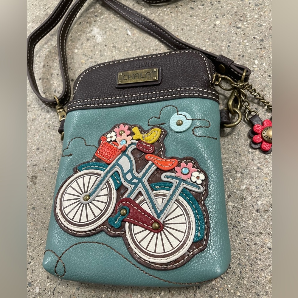 CHALA Cell Phone Crossbody Purse PU Leather Multicolor Handbag Adjustable Strap - Picture 5 of 11